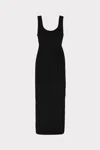 Milly Sleeveless Textured Pointelle Knit Midi Dress