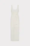 Milly Sleeveless Pointelle Knit Midi Dress In Ecru