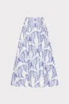Milly Butterfly Eyelet Skirt In White/blue