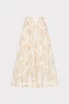 Milly Butterfly Eyelet Skirt In White/tan