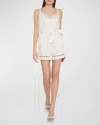 MILLY CABANA BEADED COTTON ROMPER