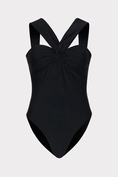 Milly Cabana Betsy Bandeau One Piece In Black