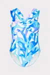 Milly Cabana Betsy Italian Under The Sea Bandeau One Piece In Blue