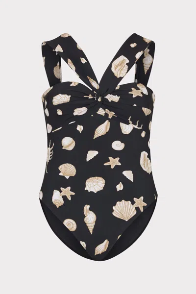 Milly Betsy Seashell Convertible One-piece Swimsuit In Multi