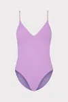 Milly Cabana Cannes Beaded Strap One Piece In Purple