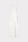 Milly Cabana Catarina Poplin Maxi Dress In White