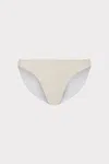 Milly Cabana  Margot Chevron Bikini Bottom In Beige/gold