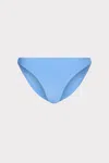 Milly Cabana  Margot Gloss Bikini Bottom In Mineral Blue