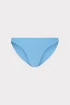 Milly Cabana  Margot Gloss Bikini Bottom In Mineral Blue