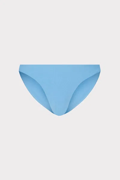 Milly Cabana  Margot Gloss Bikini Bottom In Mineral Blue