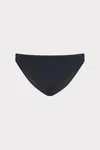 Milly Cabana Margot Solid Texture Bikini Bottom In Black