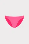 Milly Cabana Margot Textured Chevron Bikini Bottom In Fuchsia