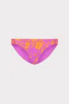 Milly Cabana  Marigold Aroma Ruched Sides Bikini Bottom In Multicolor