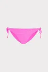Milly Cabana  Metallic Ring Bikini Bottom In Fuchsia/silver