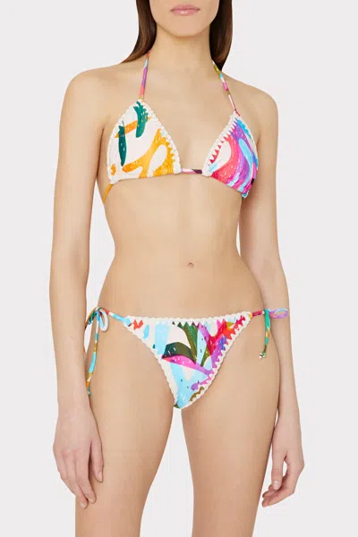 Milly Cabana  Millie String Bikini Top In Rainbow