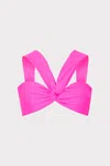 Milly Cabana Olivia Solid Bandeau Top In Pink