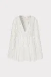 Milly Cabana  Olympia Lurex Stripe Coverup Dress In White