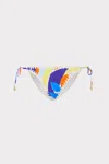 Milly Cabana  Painted Bloom Bikini Bottom In Blue