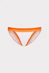 Milly Cabana Positano Color Block Bikini Bottom In Mango