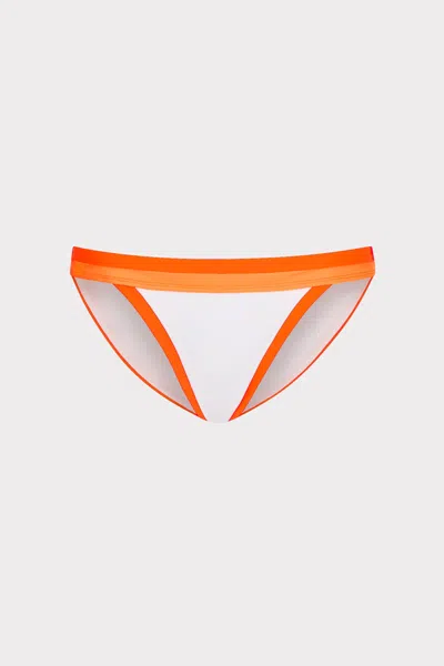 Milly Cabana Positano Color Block Bikini Bottom In Mango