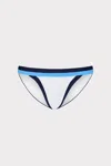 Milly Cabana Positano Color Block Bikini Bottom In Navy