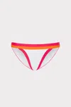 Milly Cabana Positano Color Block Bikini Bottom In Pink