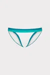 Milly Cabana Positano Color Block Bikini Bottom In Sea Green