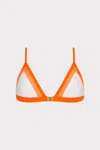 Milly Cabana Positano Color Block Bikini Top In Mango