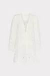 Milly Cabana Scroll Burnout Cover-up Mini Dress In White