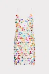 Milly Cabana Sequin Crochet Mini Sleeveless Dress In Multicolor