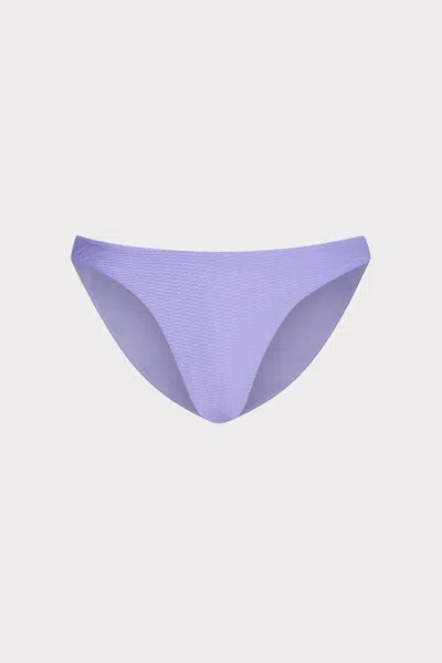 Milly Cabana Shimmer Texture Margot Bikini Bottom In Purple
