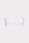 Milly Cabana Soleil Twist Bandeau Top In White