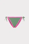 Milly Cabana Solid Bikini Bottom In Green