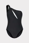 Milly Cabana  Solid Carvico Vita Cutout One Piece In Black