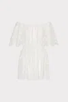 Milly Cabana Swirl Lace Cover-up Mini Dress In White