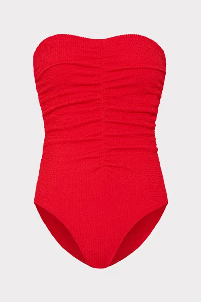 Milly Cabana Textu Ruched One Piece