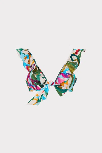 Milly Cabana Under The Sea Ruffle Bikini Top In Multi