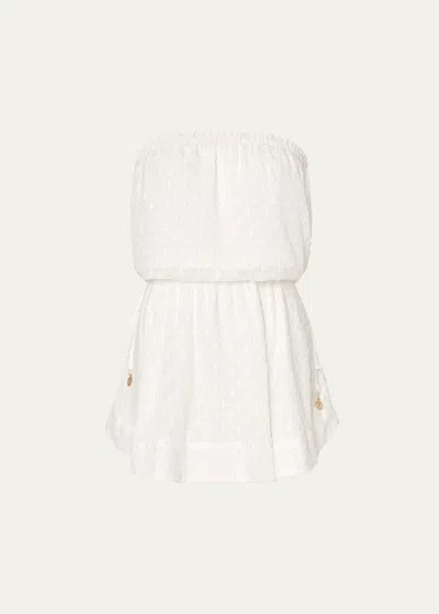 Milly Cabana Verena Diamond Jacquard Mini Dress In White
