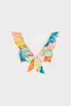 Milly Cabana Watercolor Paint Stroke Ruffle Bikini Top In Multicolor