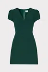 Milly Cady Atalie Mini Dress In Hunter Green