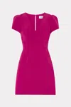 Milly Atalie A-line Cady Mini Dress In Pink