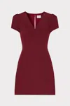Milly Cady Atalie Mini Dress In Wine