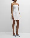 Milly Women's Cameron Solid Linen Strapless Dress In White