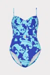 Milly Canopee Belted One Piece In Multi