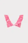 Milly Canopee Ruffle Bikini Top In Multi