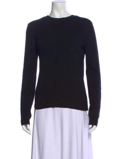 Pre-owned Milly Cashmere Crew Neck Sweater In Black