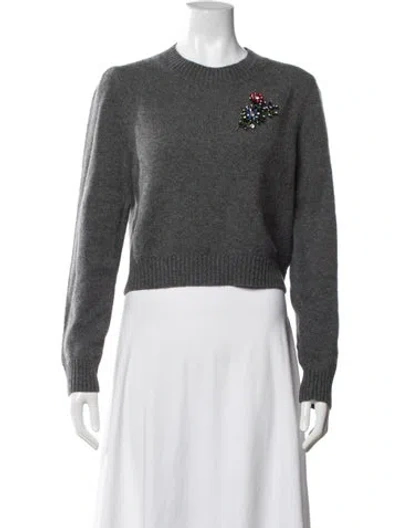 Pre-owned Milly Cashmere Crew Neck Sweater In Grey