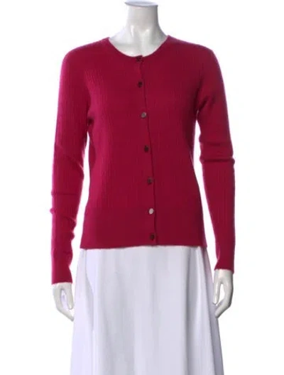 Pre-owned Milly Cashmere Crew Neck Sweater In Pink