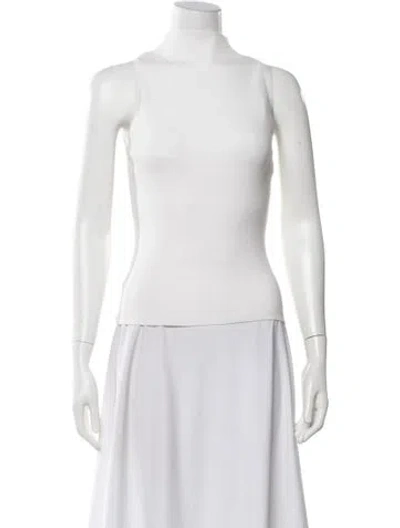 Pre-owned Milly Cashmere One-shoulder Sweater In White
