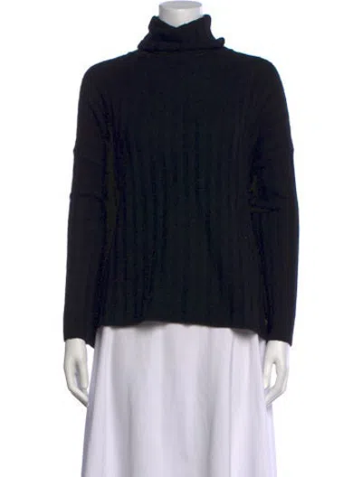 Pre-owned Milly Cashmere Turtleneck Sweater In Black